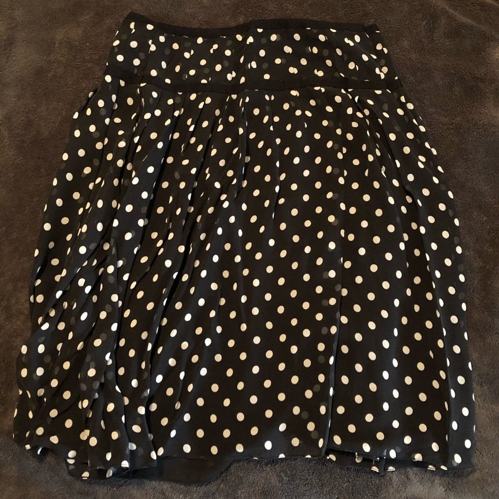 Ralph Lauren polka dot skirt. 100 percent silk